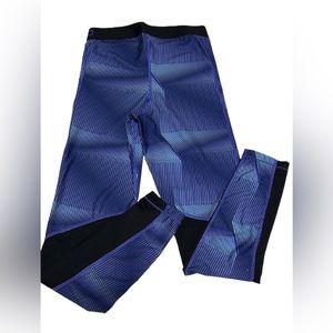 Nike Women Dri-Fit Blue Aquatic Pattern Leggings Size Small